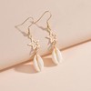 Boho Cowrie Shell Earrings Gold Beach Shell Earrings Pearl Shell