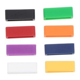 DOITOOL Set of 8 watch strap rings, anti-fall holders, 12 mm, orange, practical ring loops for watch straps