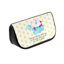 Mr. & Mrs. Panda Make-Up Bag, Toiletry Bag, Cosmetic Bag, Unicorn in Love on Cloud with Slogan - White