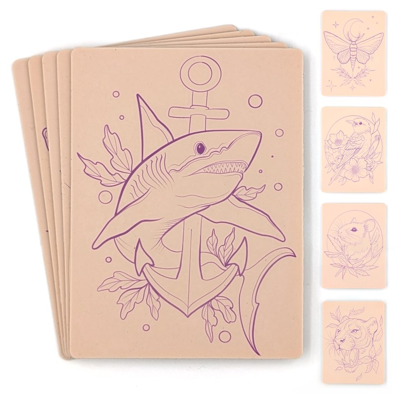 Pre-Printed Tattoo Practice Skins - 5 Pack | Pre Printed