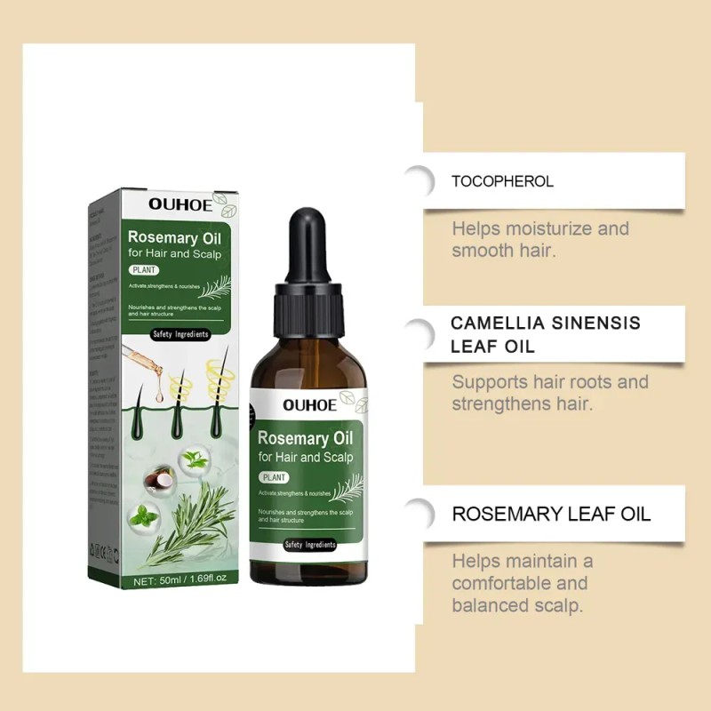 Aceite De Romero Ouhoe Para Cabello Y Cuero Cabell