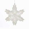 Glittered 3-D Acrylic Snowflake Ornament