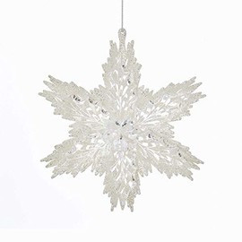 Glittered 3-D Acrylic Snowflake Ornament