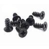 Computer Case Fan Mount Screws, Cross Screw, Black, 50 Pieces