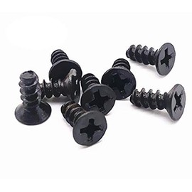 Computer Case Fan Mount Screws, Cross Screw, Black, 50 Pieces