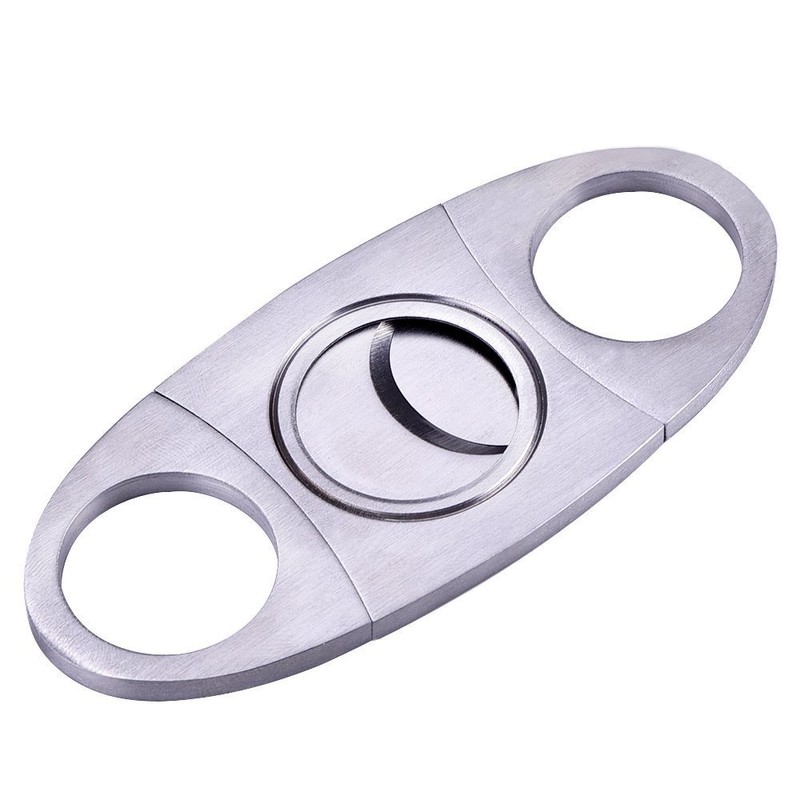 URAQT Cigar Tool Stainless Steel Cigar Cutter Cigar Double Blade