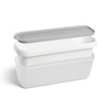 Set of 2 Ice Containers 1-Litre Ice Cream Container Freezer