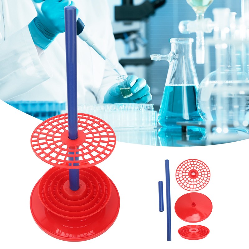 98 Holes Pipette Racks Red Pipette Stand Holder Rack Laboratory