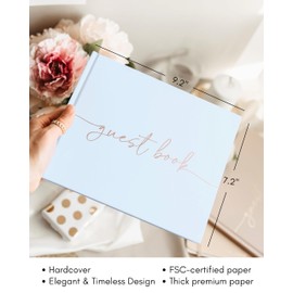 Lamare Wedding Guest Book – Polaroid Guest Book for Wedding Reception, Baby Shower, Birthday, Bridal Shower and Special Event Guestbook – A Stylish Sign in Book for Party - Blank Page