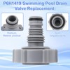 2 pcs Pool Drain Valve,5.4 cm Length, Plastic Pool Drain