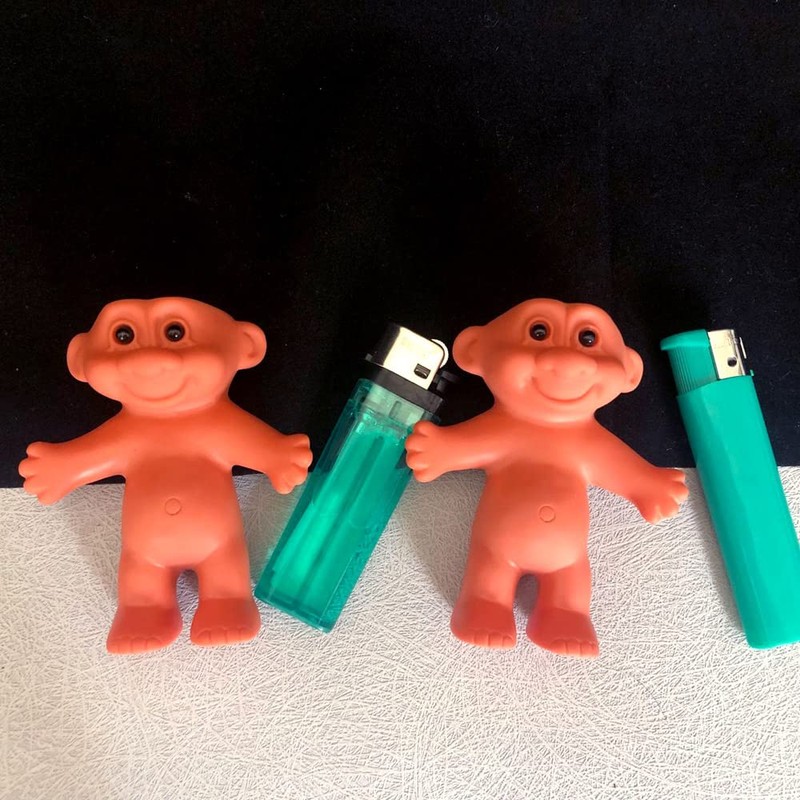 2 Pack Cute Troll Dolls Lighter Case Pouches Cover Holder