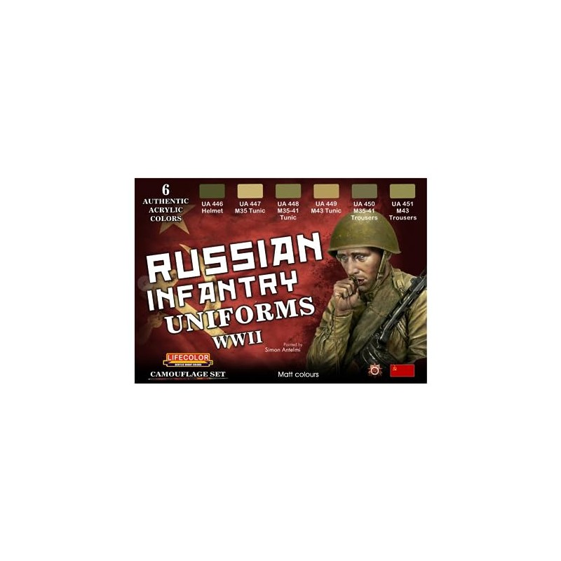 Life Color - Russian Infantry Uniforms WWII Matt Acrylic Paint