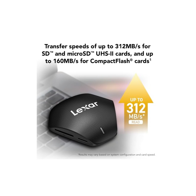 Lexar Professional Lector 3 en 1 USB 3.1 Multi-Tarjeta, Compatible