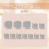 GlamRays 24 Pieces White French Tip Press-on Toenails Short Square