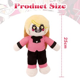 LYNBLY Hazbin Hotel Plush, Hazbin Hotel Cuddly Toy, Cute Alastor Anime Figures, Hazbin Hotel Anime Plush Toy for Children and Adults, Fans, Birthday and Christmas