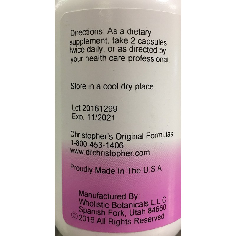 Christopher's Mullein Leaves - 400 mg - 100 Vegetarian Capsules