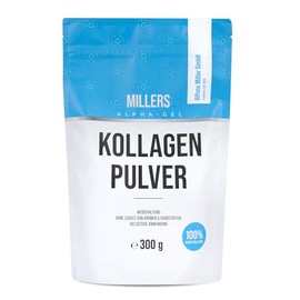 100% Pure Collagen Powder 300 g - Collagen Peptides - Collagen Protein - Millers Alpha Gel - No Additives - Tasteless - Collagen Powder - Alfons Miller - German Family Business