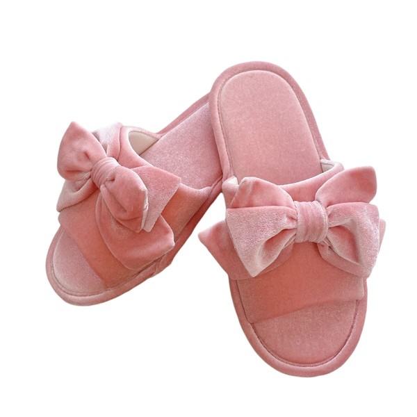 Fat Mermaid Slippers, Women's Room Shoes, Ribbon Included, Indoor Slippers, Cute, Stylish, Indoor Wear, Hotel, Beauty Salon, Lightweight, Quiet, Pink