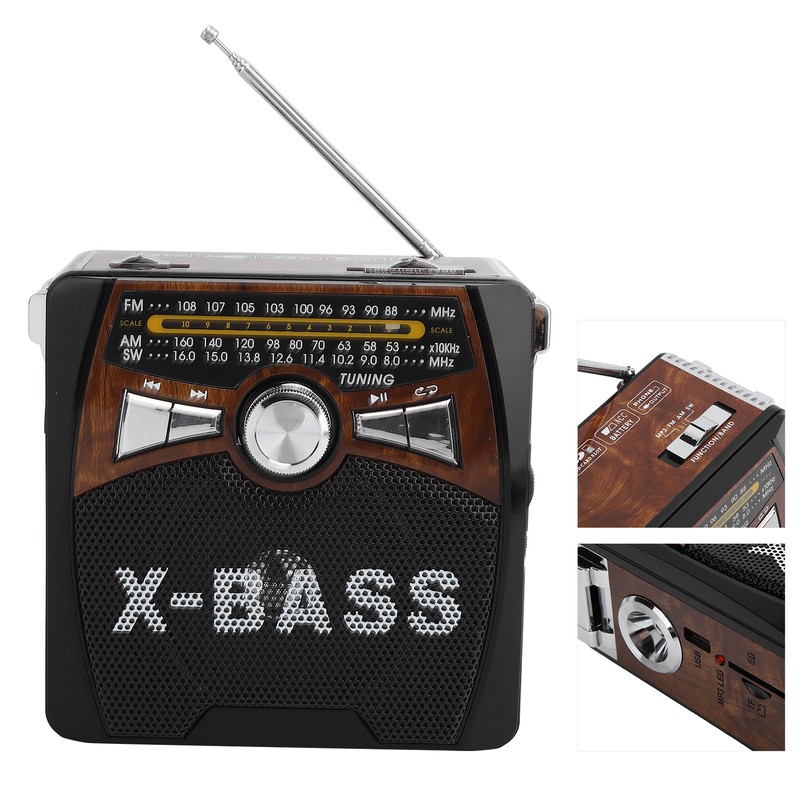 FM AM SW Radio USB FullWave Band Portable Radio Player