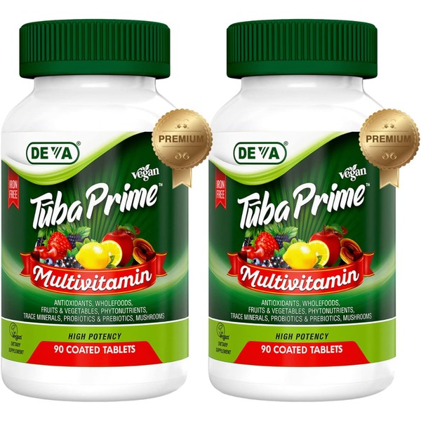 Tuba Prime Vegan Multivitamin Iron-Free High-Potency Vitamin & Mineral Dietar...