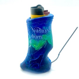 Califari's Toker Poker® - Bic Lighter Sleeve Case Cover Multi Tool, Strain Art Collection, All Inclusive Lighter Holder Tool for Camping Pipe Cleaning & More (Northern Lights)