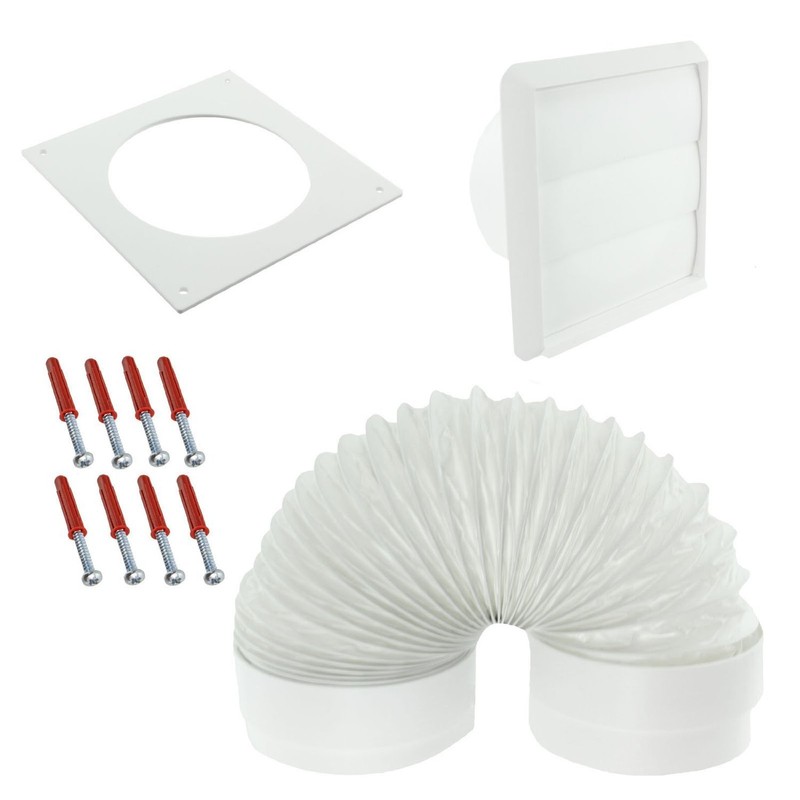 Spares2go Exterior Wall Ducting Kit for Rangemaster Cooker Hoods (White,