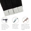Yaki Straight Tape in Hair Extensions 20inch Natural Black Yaki