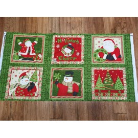 Debbie Mumm Ho Ho Holiday Christmas cotton quilters Fabric Panel 24 x 44 SSI