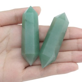 QINJIEJIE 6-7cm Grün Aventurin Steine Sechseckige Edelsteine Heilsteine Natürliche Kristalle Stein Hexagonal Punkte Kristall Reiki Meditation Edelstein 1PC