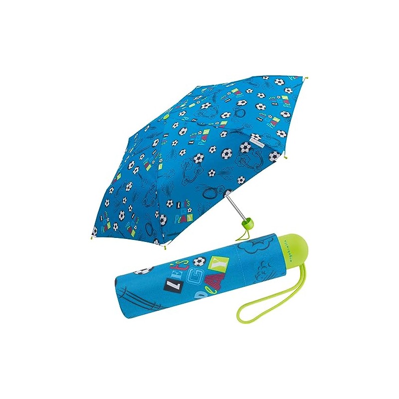 Ergobrella Children's Pocket Umbrella with Reflective Elements, football fan, soccer