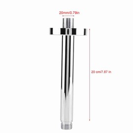 Shower Arm Wall Mounted Stainless Steel Top Round Shower Extension Arms Pipe for Bathroom Ceiling Shower Head Accessories(8 Inch)