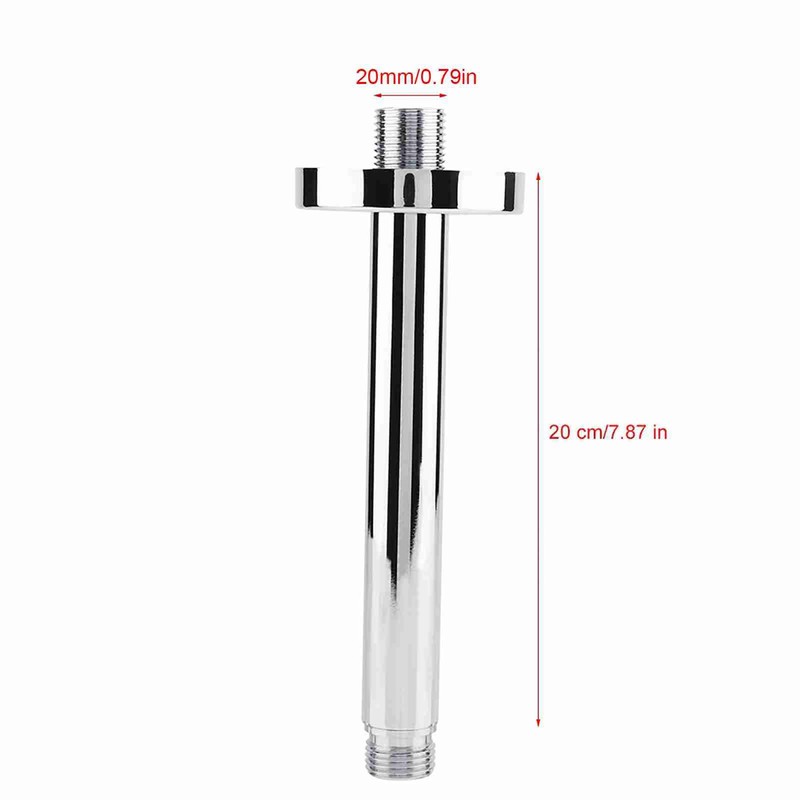 Shower Arm Wall Mounted Stainless Steel Top Round Shower Extension
