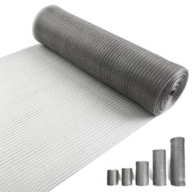 16" X 50 ft 304 Stainless Steel Mesh, Wire Mesh for Plants, Hole Fill Fabric Gap Blocker, Double Layer Metal Mesh Roll, Flexible Stretchy for Garden House and DIY (G-16" X 50 ft)