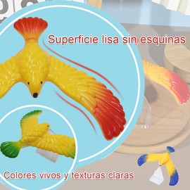 8PCS Águila en Equilibrio,Juguetes de Águila en Equilibrio con Pirámide Transparente,5,3 IN Juguete Interactivo de Águila en Equilibrio, Juguetes de Dedos de Ciencia Física para Regalos de Fiesta