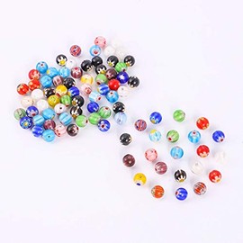 EXCEART Cuentas De Bricolaje Redondas De Esmalte De Colores 200 Piezas 0.23In Accesorios Para Pulseras Collares Material Para Bisutería Diy Set Para Armar Pulseras