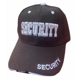 R Headwear Security Hat Officer Guard Baseball Cap Adjustable Black Hat Headwear