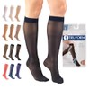 Truform Sheer Compression Stockings, 15-20 Mmhg, Women's Knee High Length,