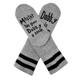 Flouse Christmas Stocking Stuffers for Adult, Novelty Socks Birthday Gifts, Master Has Given Dobby a Sock Dobby is Free Socks