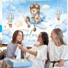 Mocsicka Airplane Baby Shower Decorations Banner Hot Air Balloons Little