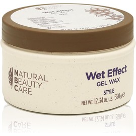 NATURAL BEAUTY CARE - Gel Wet Effect Cera Gel para Cabello 350 g, Fijación de Aspecto Húmedo, Crea Estilos sin Rigidez, con Proteína Hidrolizada de Arroz y Quinoa, para Todo Tipo de Cabello