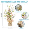 2PCS Easter Egg Tree Easter Decorations 18 Inch Lighted Easter