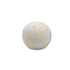 Ceramic LED Ball with Stars White 12 x 10 cm