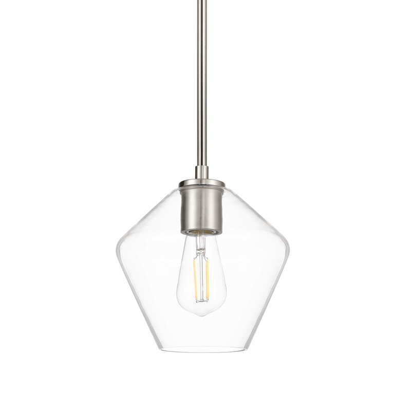 Pendant Lighting for Kitchen Island - Farmhouse Brushed Nickel Pendant
