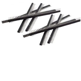 2.54mm 1x20Pin Round Female Socket Pin Row, Pitch 0.1" 20P Single Row Straight Female/Male Socket/Pin Header Connectors for PCB Electronic Circuit Board, Pack of 20