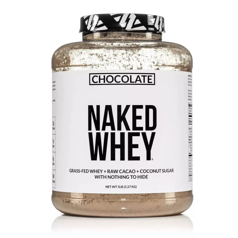 Naked Nutrition CHOCOLATE WHEY PROTEIN POWDER - 5LB - GRASS
