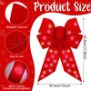 Set of 4 Lighted Christmas Tree Topper Bows Large Decorative
