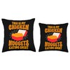 Chicken Nuggets Fast Food Chicken Lovers Throw Pillow