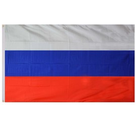 SHATCHI 5ft x 3ft Russia Russian National Flags Rugby Football Sport Games Support Olympic Polyester with Eyelets Country Festival