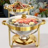 Chafing Dishes for Buffet Set 2 Pack, 5QT Round Dish