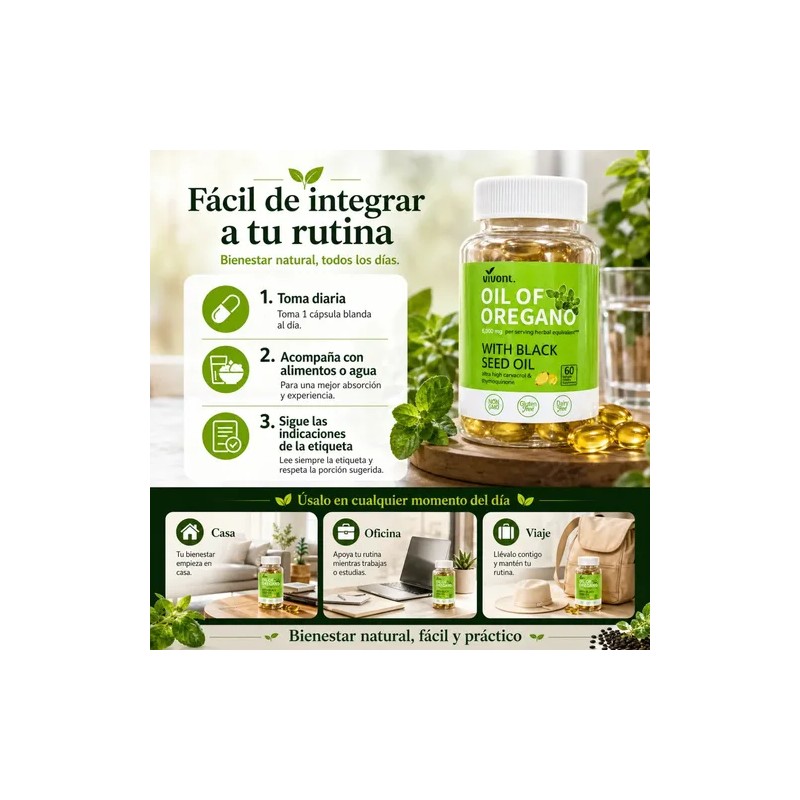 Aceite De Orégano Herbal En Cápsulas Blandas